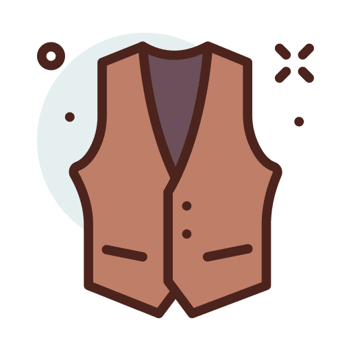 Vest clothes clothing elegant icon