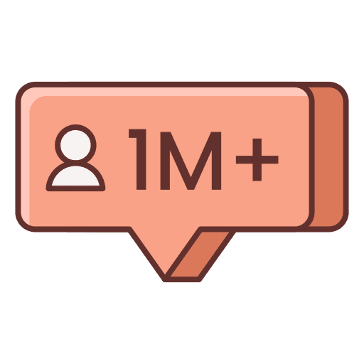 Mega influencer youtuber internet social media icon