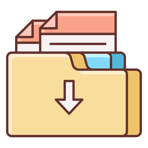 Media kit files and folders magazine newspaper icon