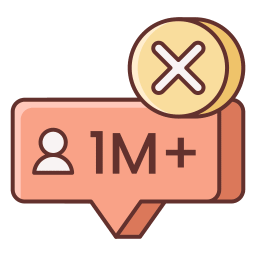 Fake followers unknown fake followers seo and web icon