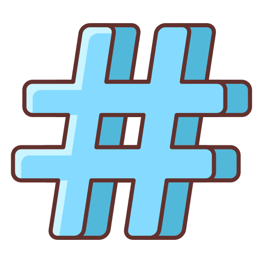 Hashtag punctuation symbol ortography icon