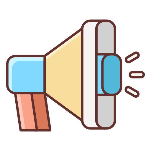 Megaphone music and multimedia amplify announcement icon