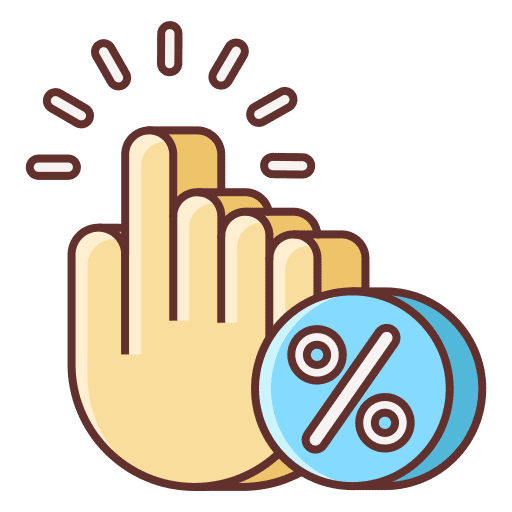 Click through rate click through rate percent discount icon