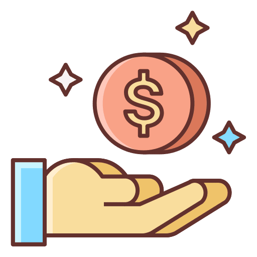 Commission business and finance commission dollar icon