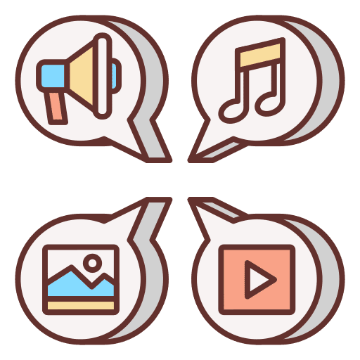 Content marketing megaphone youtube picture icon