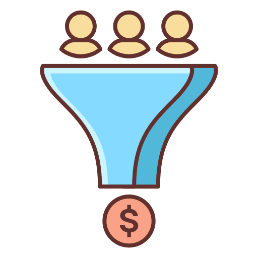 Conversion optimization conversion funnel icon