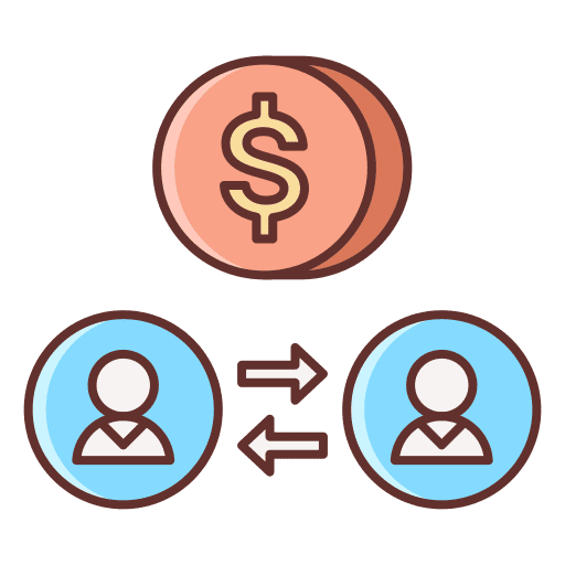 Cost per engagement users cash cost per engagement icon