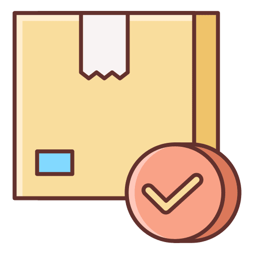 Deliverable shipping and delivery package box icon