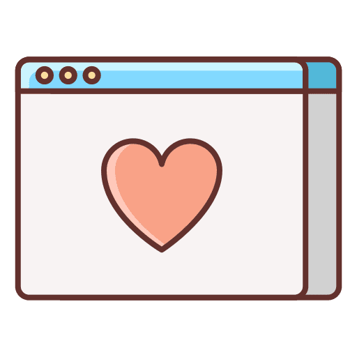 Favorite website heart favorite icon