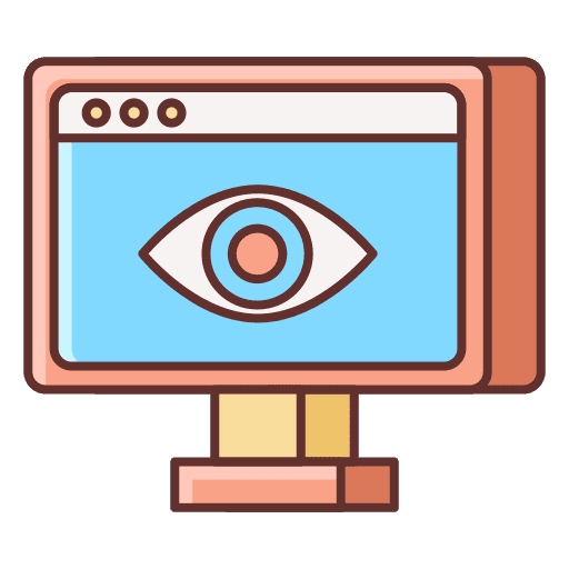 Impressions screen monitor impressions icon