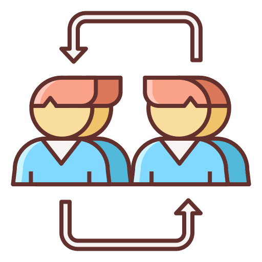 Influencer seo and web circular arrows engagement icon