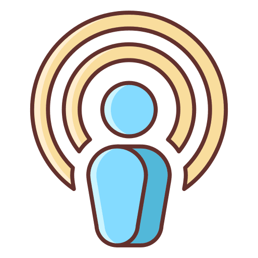 Podcast program podcast music and multimedia icon