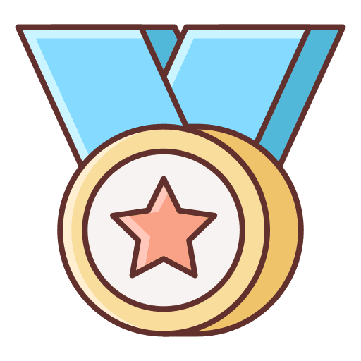 Reputation star medal business and finance icon