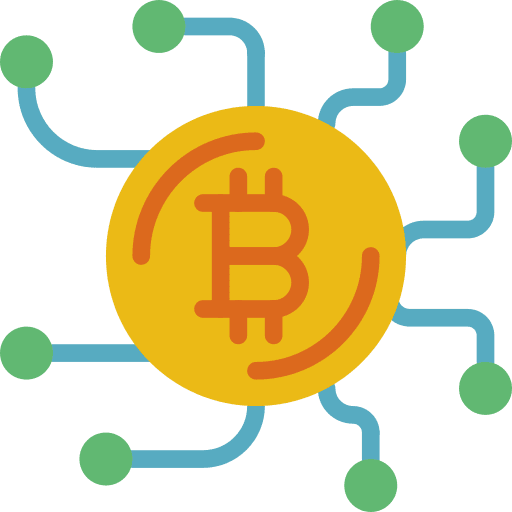 Bitcoin links market cryptocurrency icon