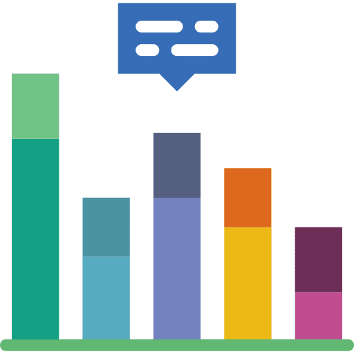 Graph bar graph bars chart comment icon