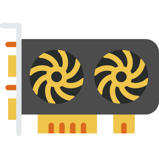 Graphics card technology gpu display icon