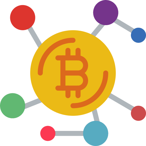 Bitcoin network payment business icon