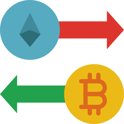 Currency exchange business and finance arrows exchange icon