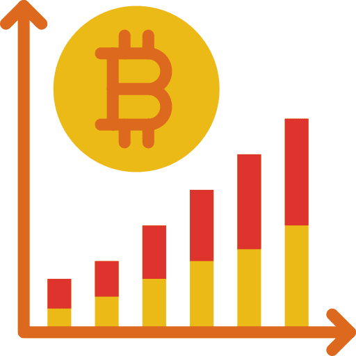Bar chart growth report graphics icon