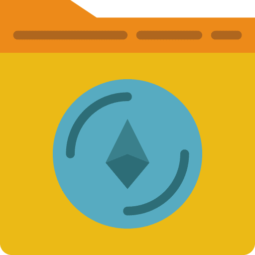 Ethereum cryptocurrency blockchain business and finance icon