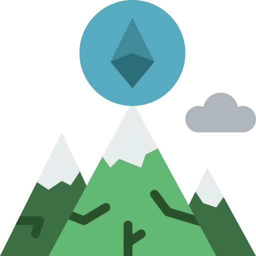 Goal clouds mountain business and finance icon