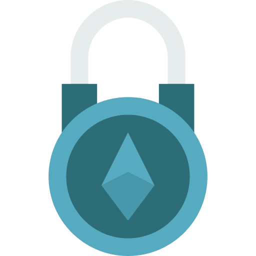 Lock lock ethereum currency icon