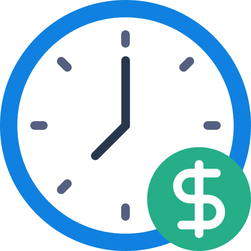 Time is money clock time dollar icon