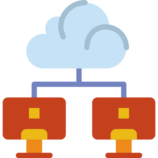 Cloud social media connector cloud computing icon