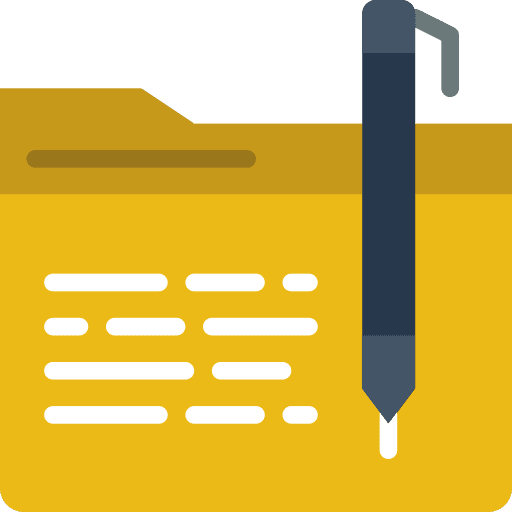 Folder notes files and folders pen icon
