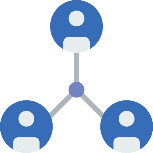 Users connection team networking icon