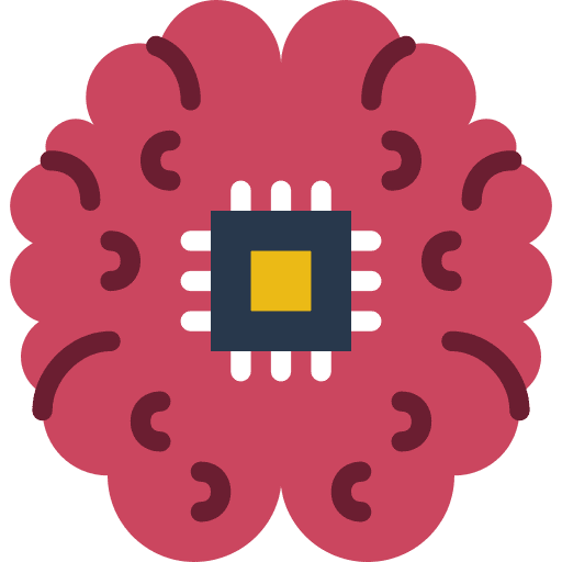 Artificial intelligence ui brain industry icon
