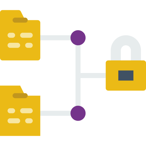 File files and folders padlock server icon