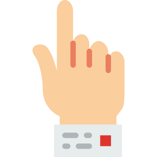 Raise hand question class participation icon