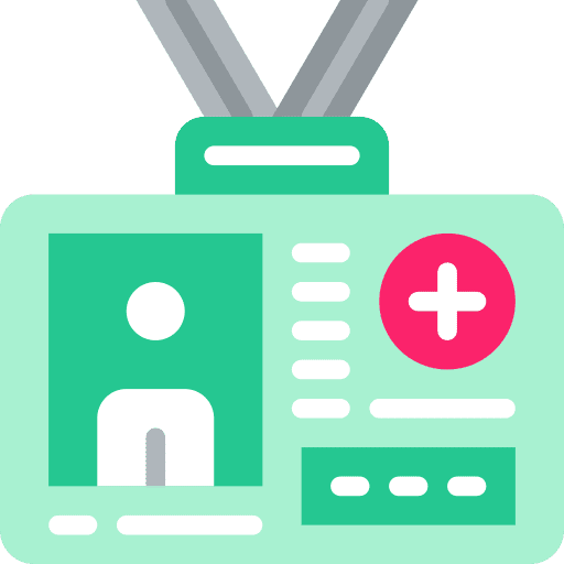 Id card doctor card healthcare and medical icon