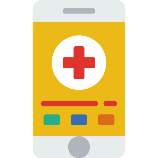 Medical app smartphone multimedia ui icon