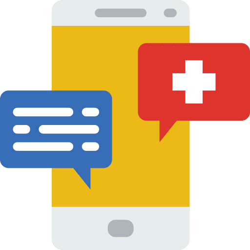 Medical electronics consult request icon