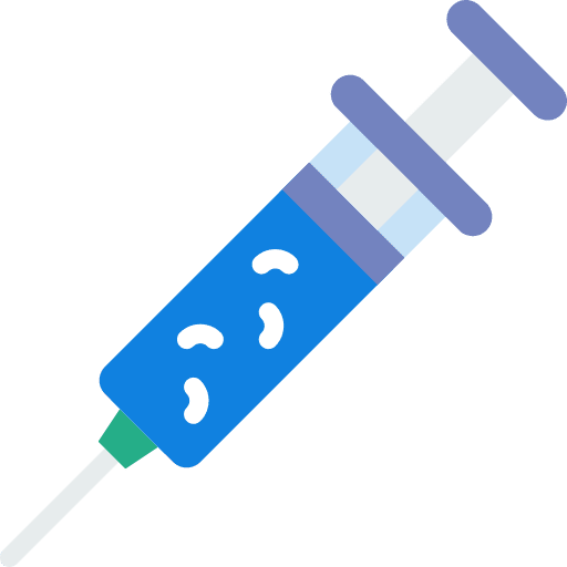 Syringe drugs injection medicine icon