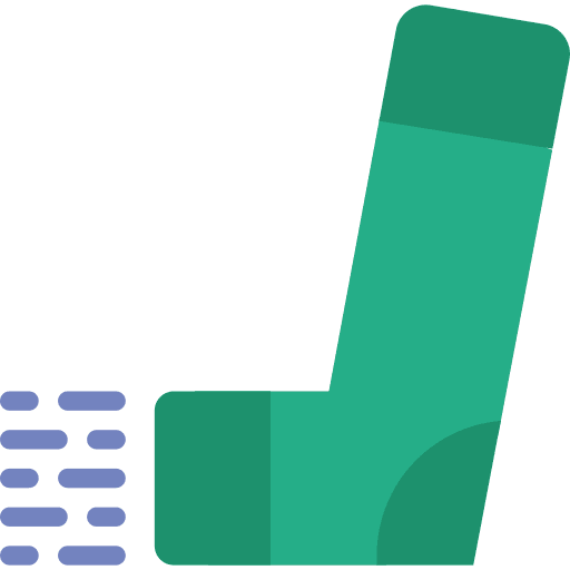 Inhaler medicine healthcare and medical inhalator icon