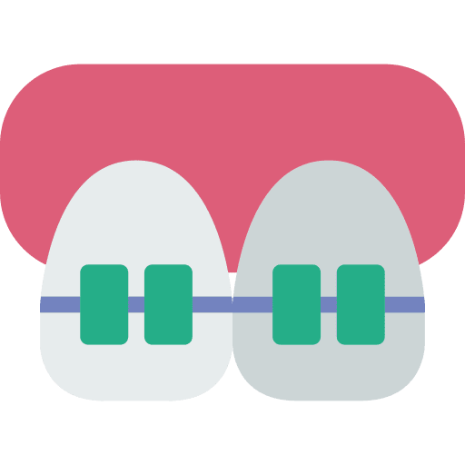 Braces medical canine braces icon