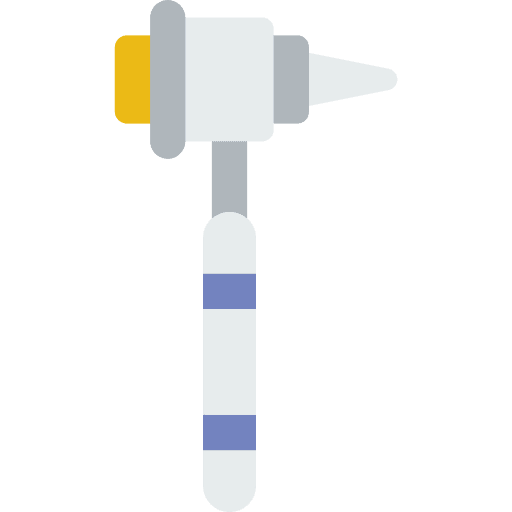Light ear medical tools and utensils icon