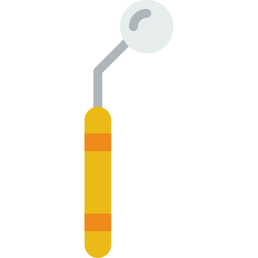 Mirror mouth mirror tools and utensils dental icon