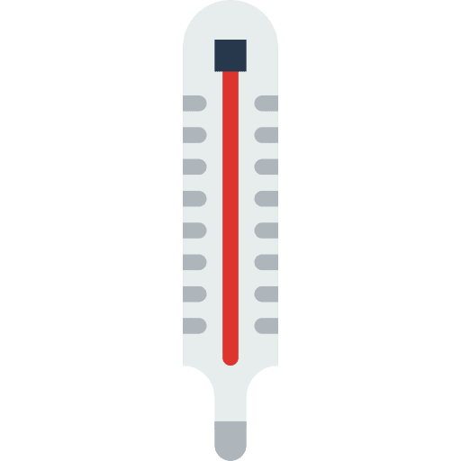 Thermometer fever fahrenheit degrees icon