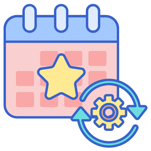 Event production star birthday and party date icon