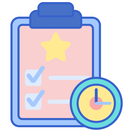 Event list waiting list star clipboard icon