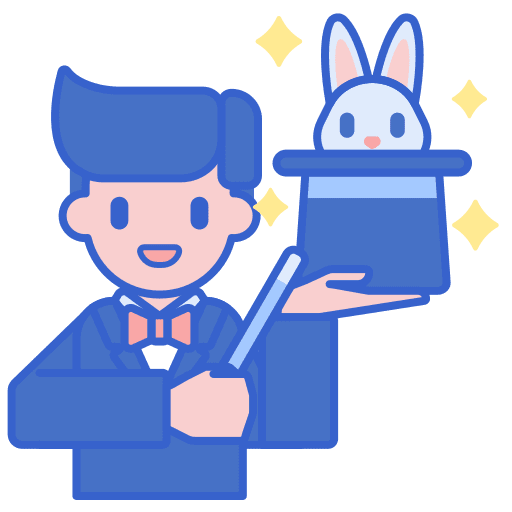 Magician magic man professions and jobs icon