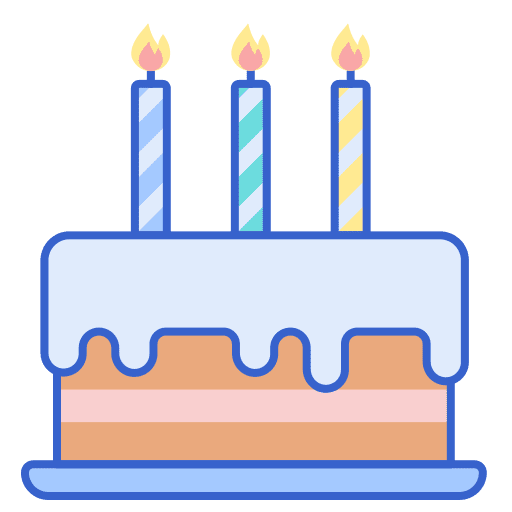 Birthday cake birthday and party food cake icon