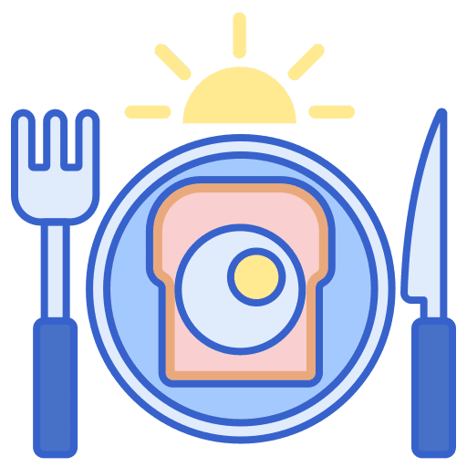 Breakfast food and restaurant sun egg icon