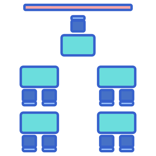 Classroom people education school icon