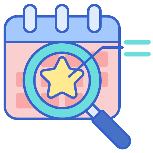 Event analytics miscellaneous calendar analysis icon