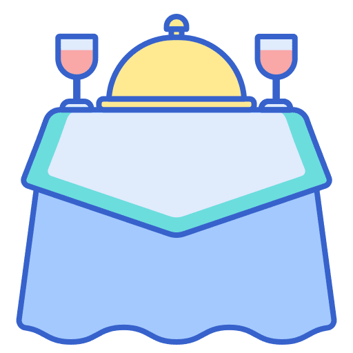 Table dinner eating meeting icon